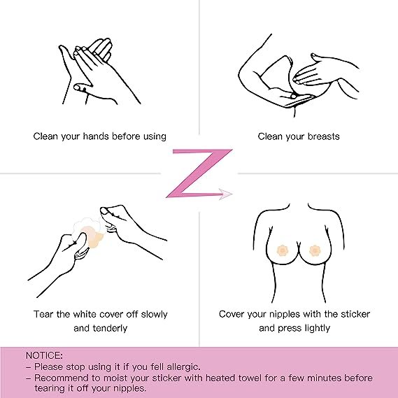 40 pieces of pads, disposable pads, bra pads, self-adhesive invisible bras