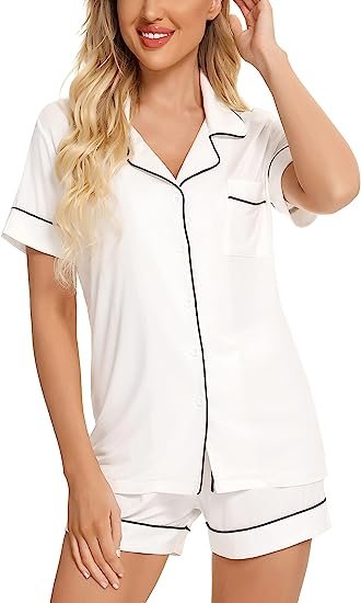 Womens Button Down Pajama Sets Bride Pajamas Sets