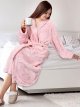 Premium Womens Plush Soft Robe Fluffy Warm Fleece Sherpa Shaggy Bathrobe