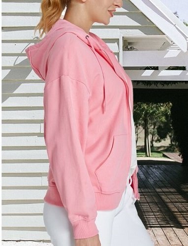 Womens Full Zip Up Hoodie with Pockets Micro Fleece Zipper Hooded
