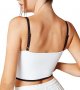 Sleeveless Spaghetti strap padded sports bra vest square neck double-layer fitness basic Crop top